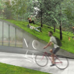 HILL, czyli zwycięski projekt, zakłada budowę obiektu w postaci sztucznego pagórka, harmonijnie wpisanego w parkowe otoczenie