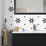 Mini hexagon snow bathroom