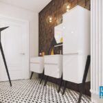 OP ARTY lacquer white high gloss