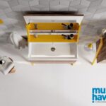 OP ARTY orzech saleve korpus, front) żółty mat (nogi)