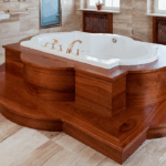 Obudowa wanny z drewna kosipo. Fot. Marchewka