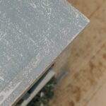 Saltwash Grey painted bookshelf , white saltwash with grey top