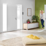 Drewniane drzwi wewnętrzne z powierzchnią Duradecor są bardzo wytrzymałe, odporne na uderzenia i zarysowania.