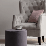 Dekoria.pl, fotel obity tkaniną Velvet, pufa walec z kolekcji Velvet