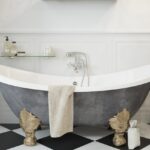 FERRO, Bateria wannowa ze słuchawka i wezem Retro New