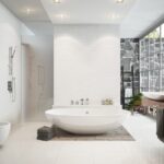 FERRO Zestaw natryskowy przesuwny, 1 funkcyjny Bellis Bateria umywalkowa stojąca nablatowa Veneto VeldeLine, Bateria wannowa wielootworowa Metalia