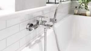 Alba VerdeLine Bateria wannowa ścienna Sinus Zestaw natryskowy punktowy