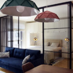 Raumplus system drzwi i scianek S1200Air w kawalerce