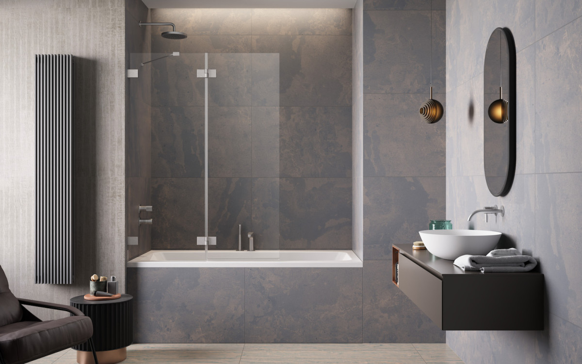 Radaway parawan nawannowy Essenza Pro Brushed Nickel PND II