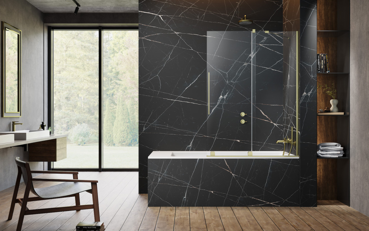 Radaway parawan nawannowy Furo Brushed Gold PND II