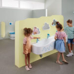 Geberit Bambini Bathroom in blue with Children