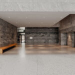 Monolityczny sufit akustyczny Rockfon Mono Acoustic w kolorze szarym