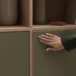 Furniture Linoleum 4184 olive close up push to open